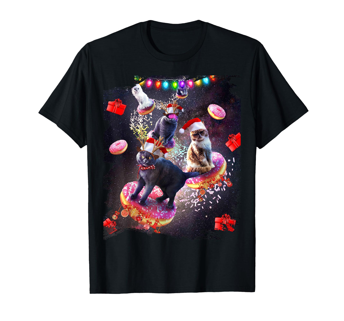 Space Donut Cat, Christmas Cats, Funny T-Shirt