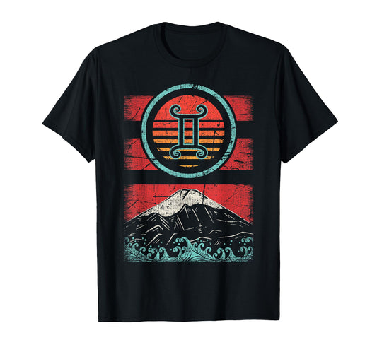 Gemini Zodiac Sign Retro Birthday Astrology Gift T-Shirt