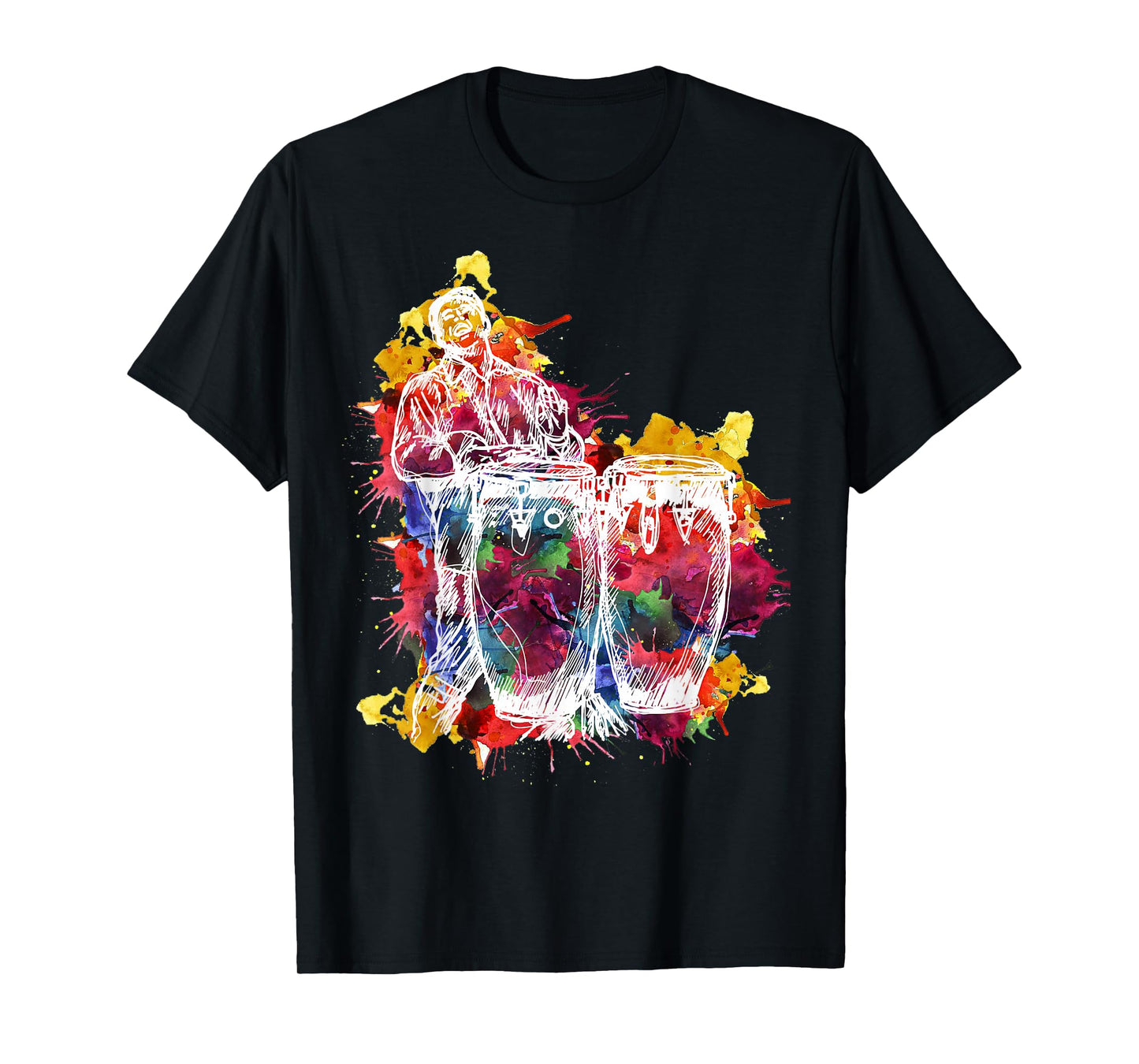 Conga Player Musician Gift Instrument Art T-Shirt