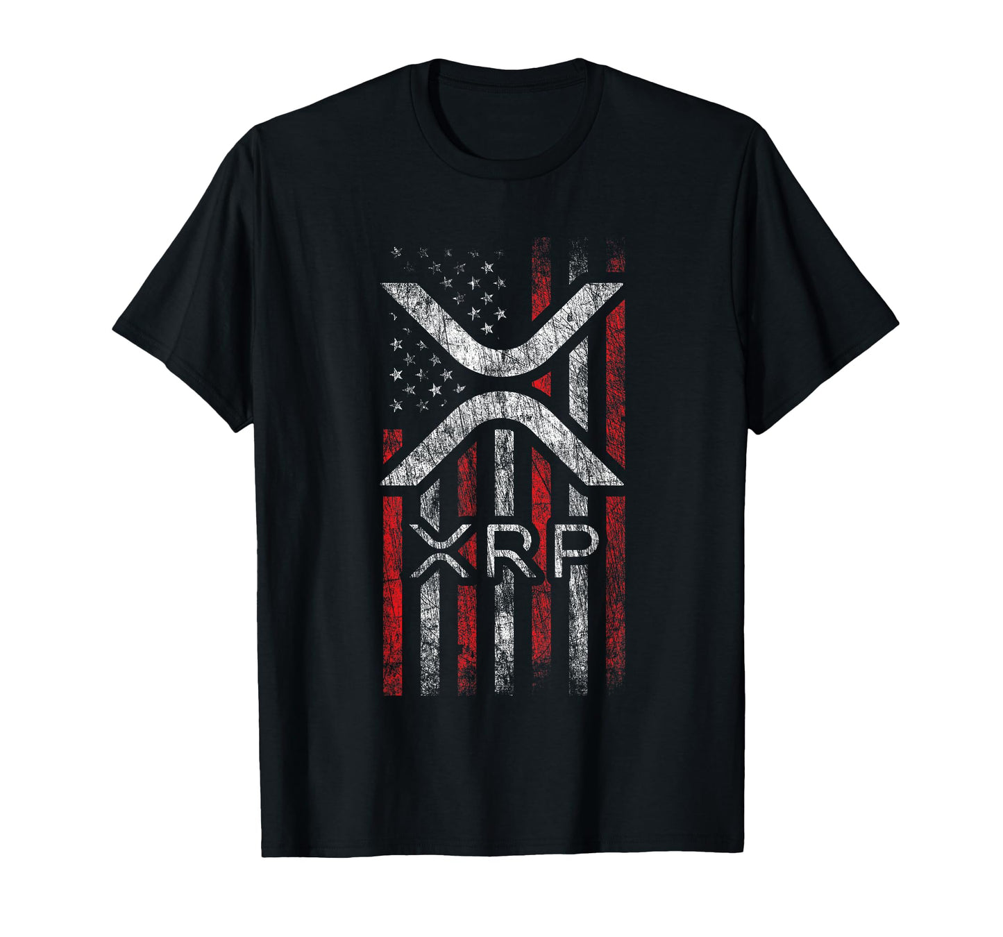 Crypto Currency - XRP Cryptocurrency - American Flag - XRP T-Shirt