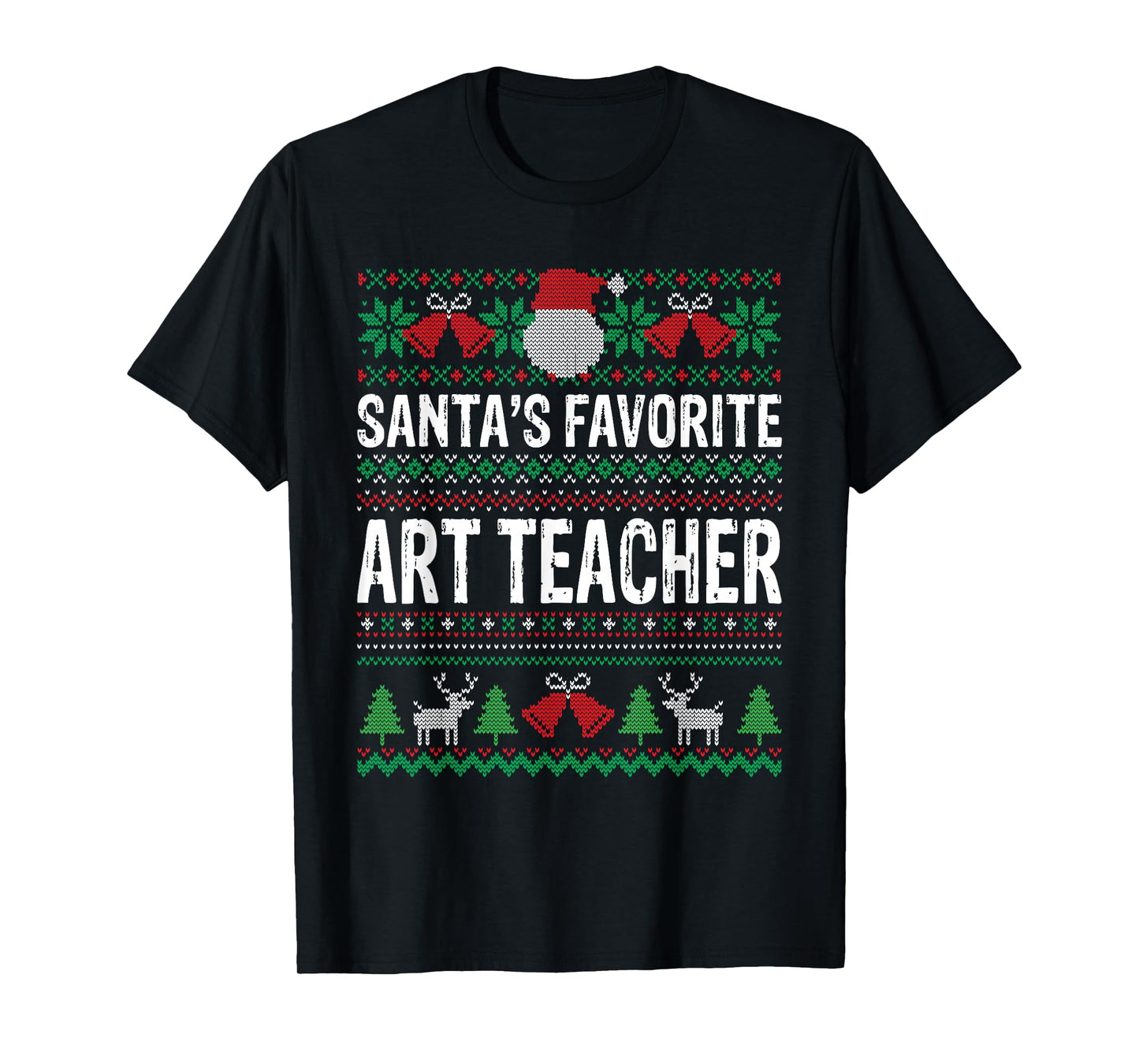 Art Teacher Christmas T-Shirt - Santa's Favorite Art Teacher T-Shirt