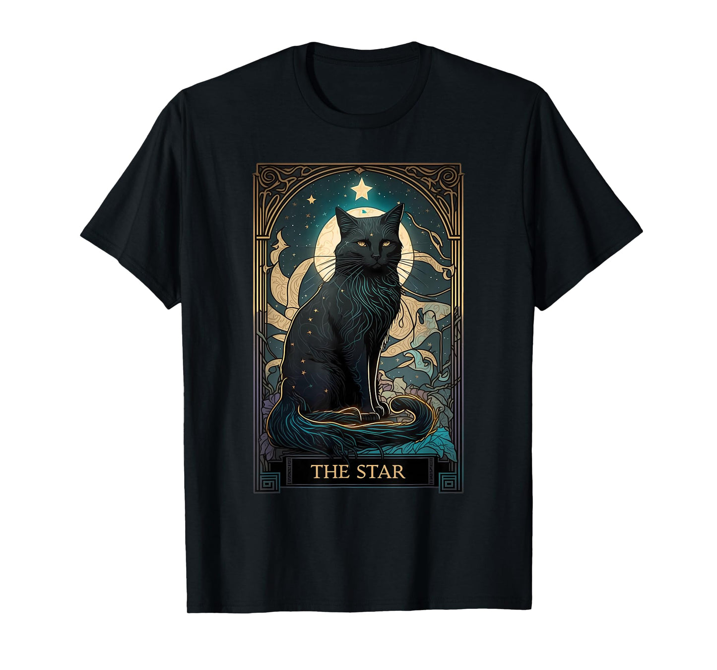 Cat Tarot Card Star Tarot Card Cat Mom of Cats Cat Lover T-Shirt