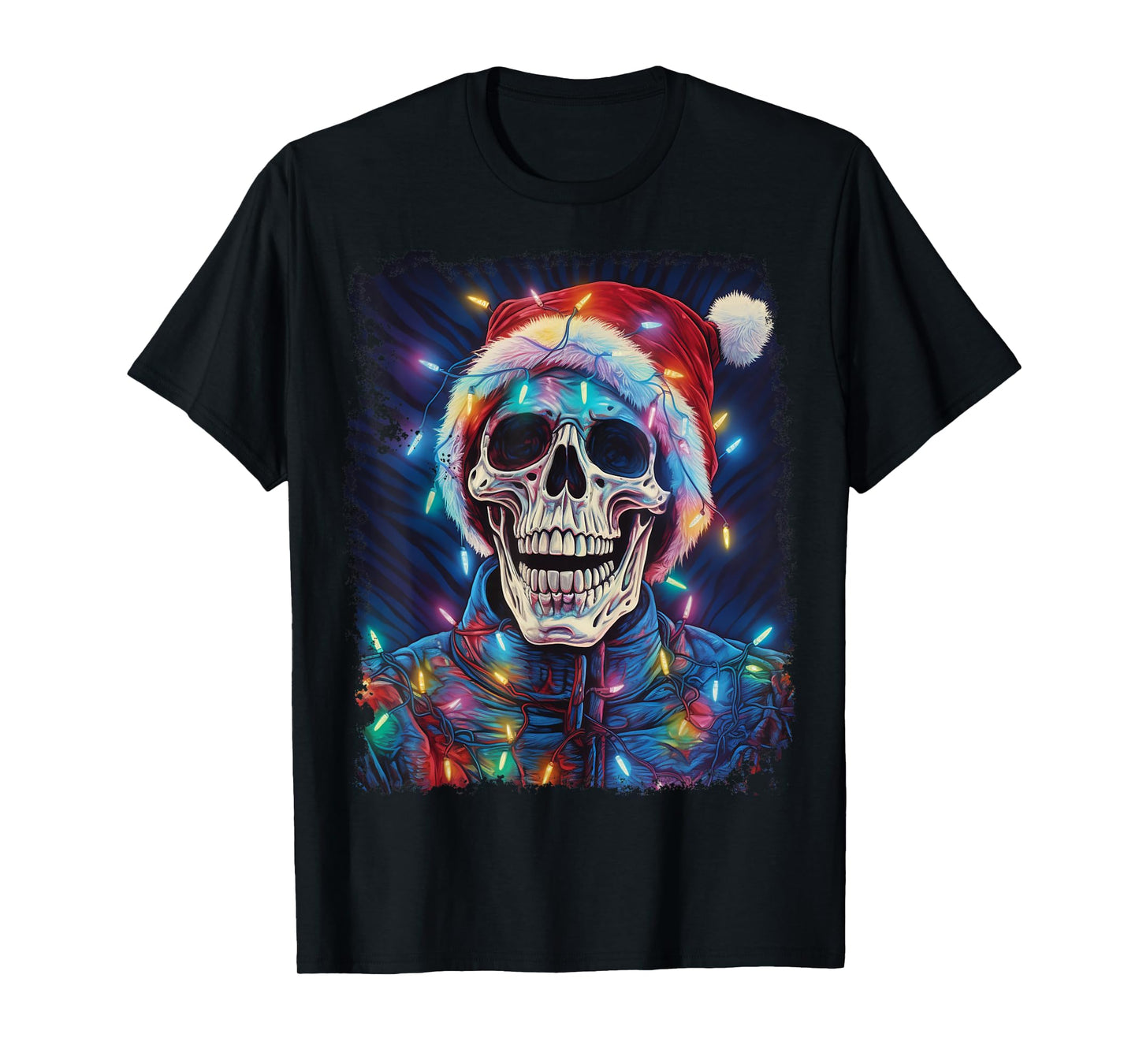 Christmas Skeleton Anatomy Scary Halloween T-Shirt