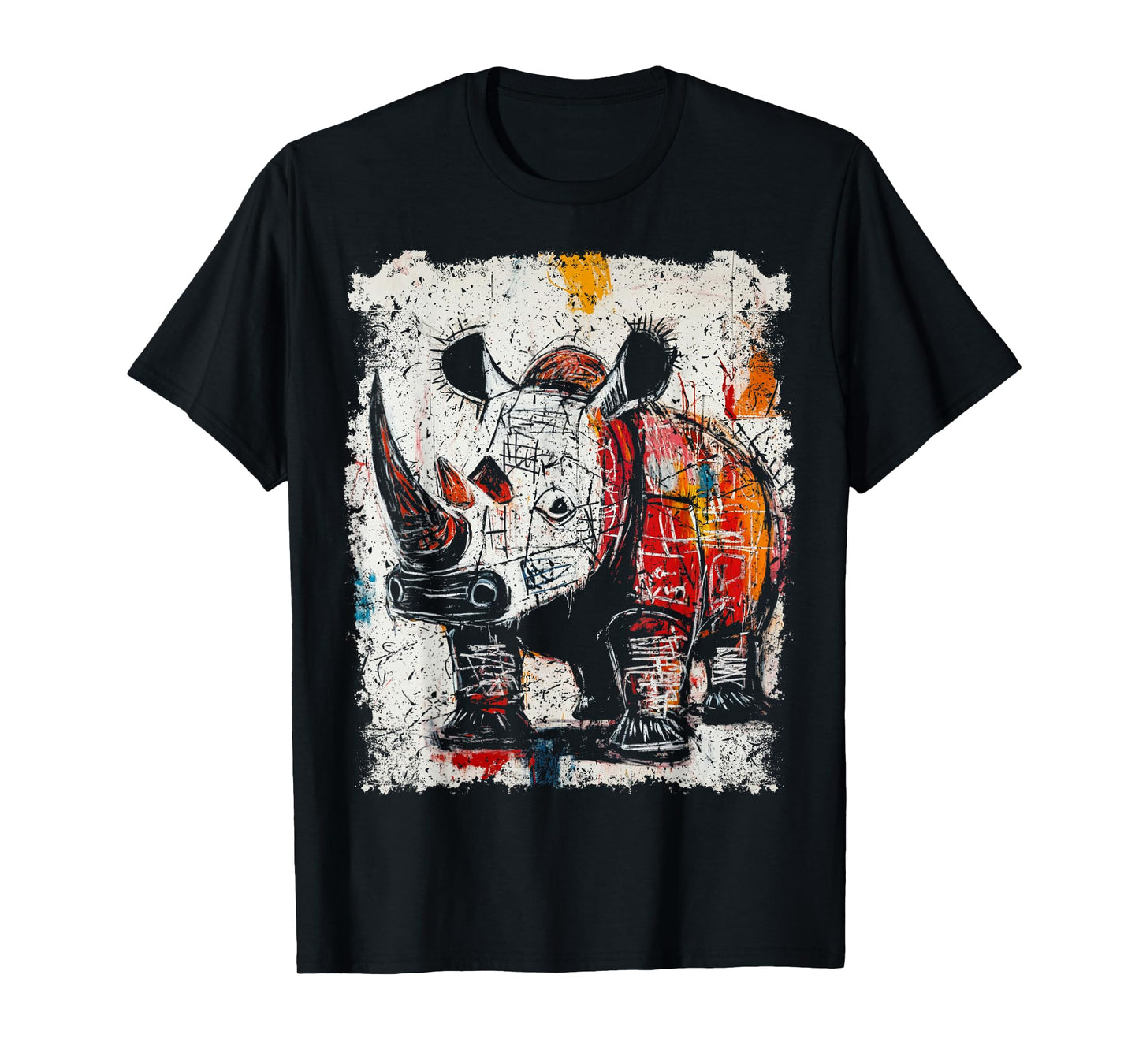 Pop Art Style Rhinoceros 90s Graffiti T-Shirt