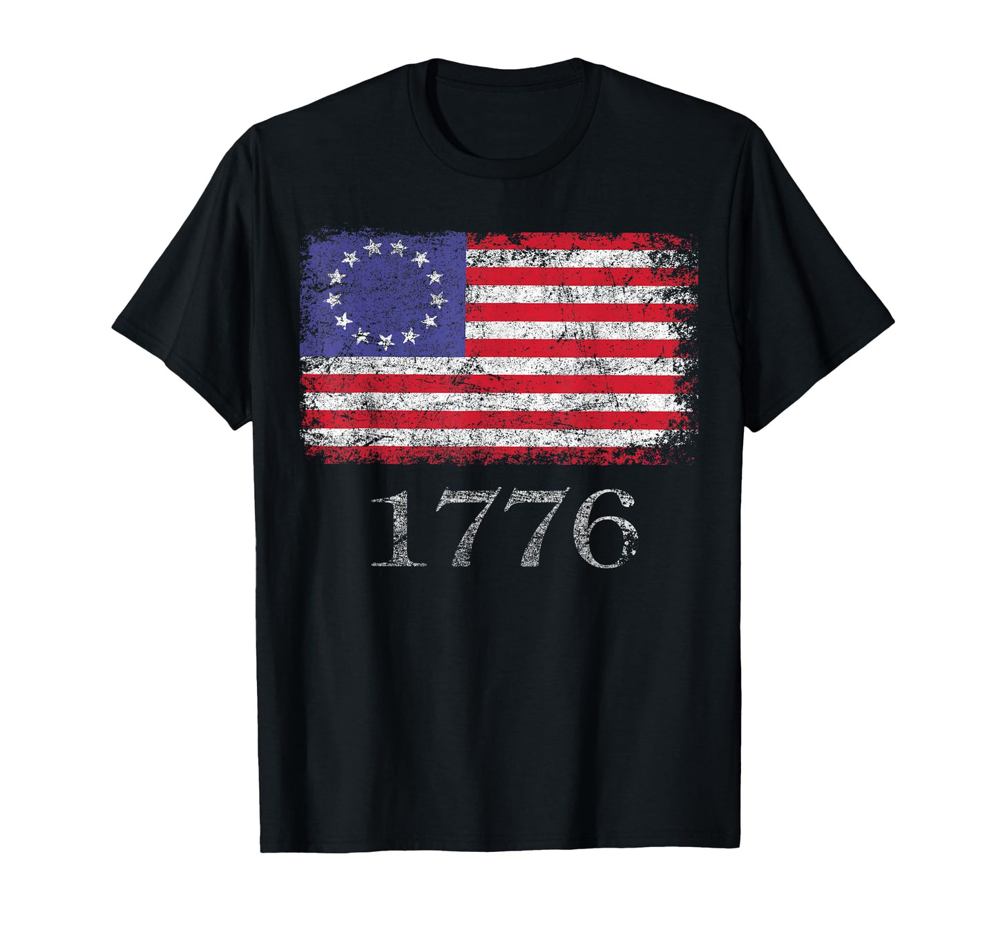 4th of July T Shirt American Flag Betsy Ross 1776 Men Women T-Shirt