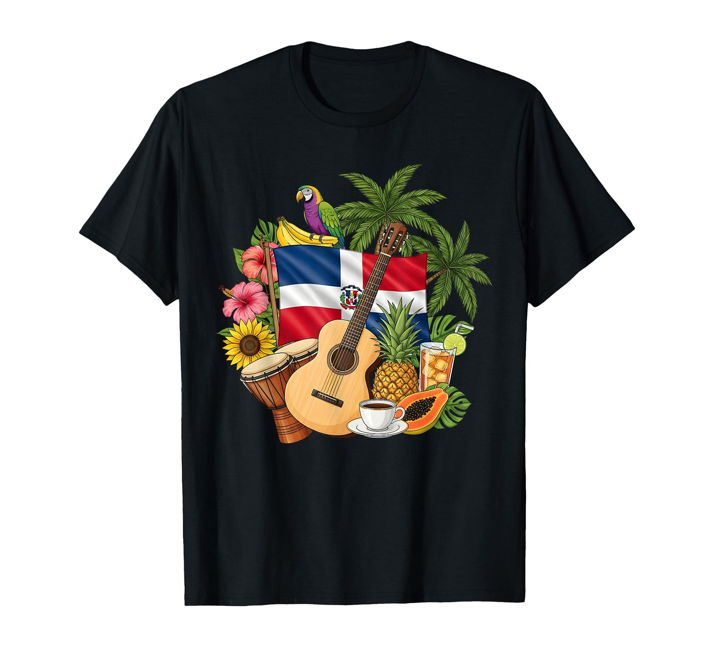Dominican Republic Flag Tropical Culture Taino Dominicano T-Shirt