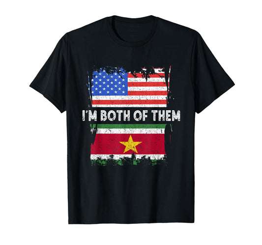 Suriname I'm Both Of Them USA America Surinamese Pride T-Shirt