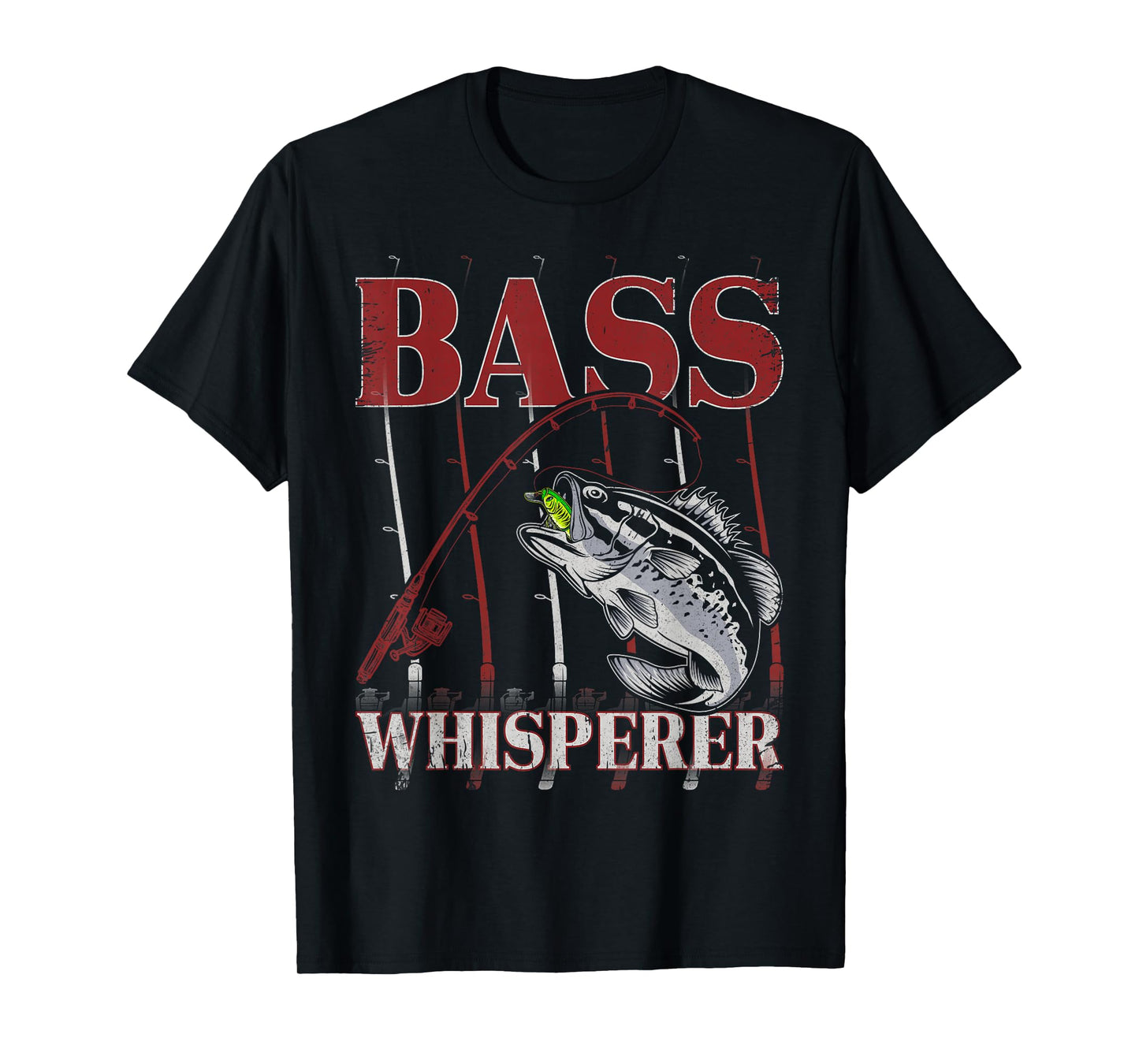 Patriotic Anglers American Bass Pro Whisperer Fisherman T-Shirt