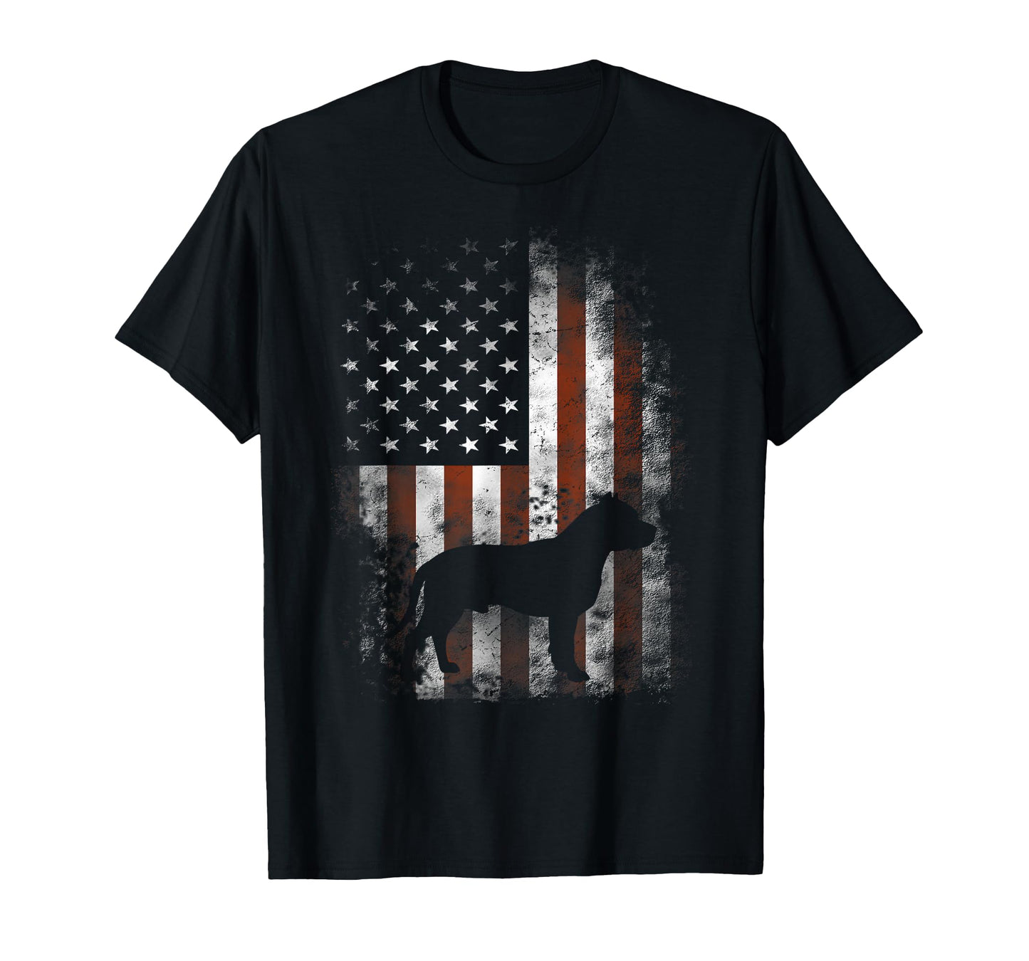 American Pitbull Terrier T-Shirt American Flag Patriotic T-Shirt