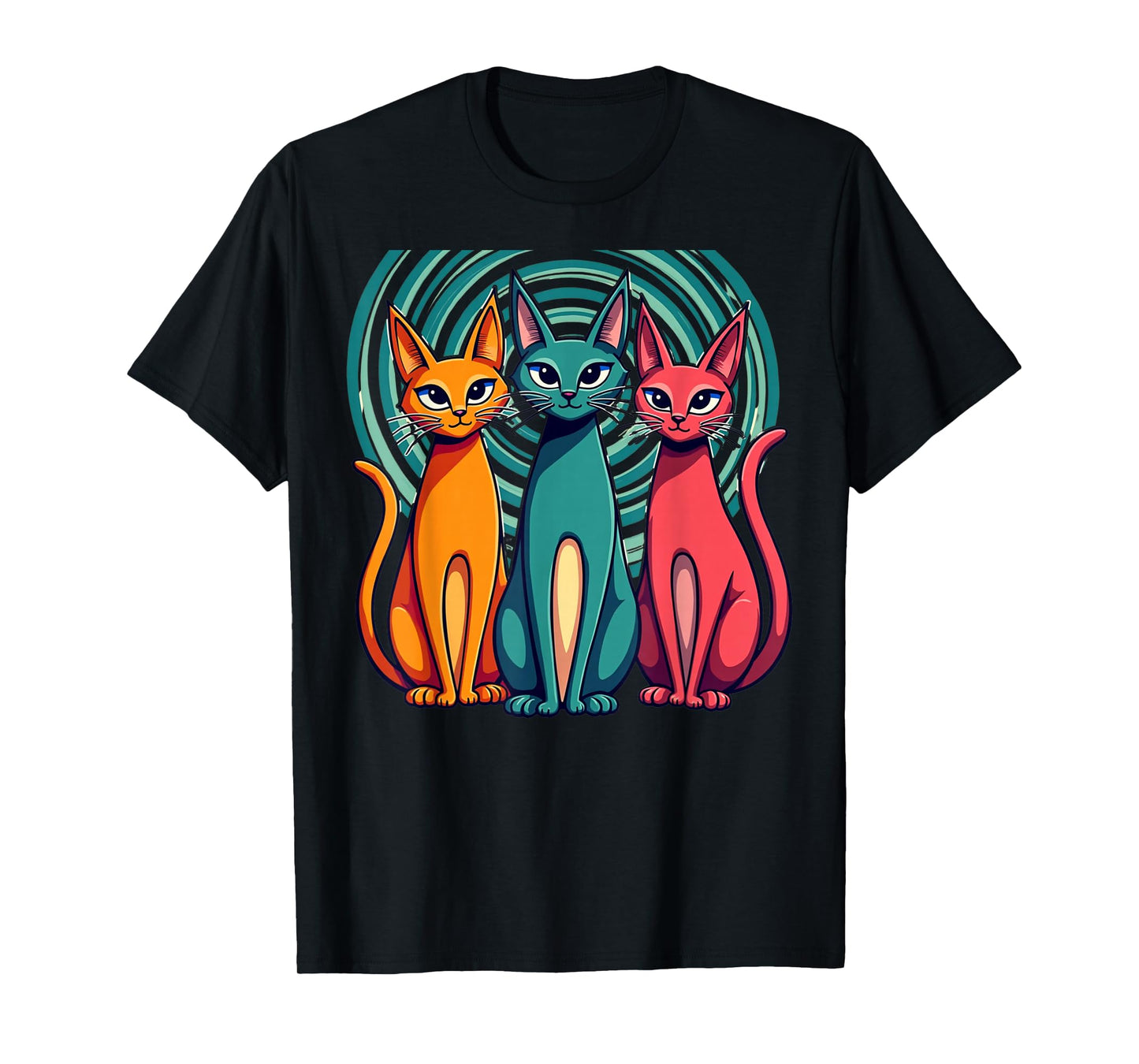 Vintage Retro Mid-Century Modern Look Cats 50s 60s Style T-Shirt