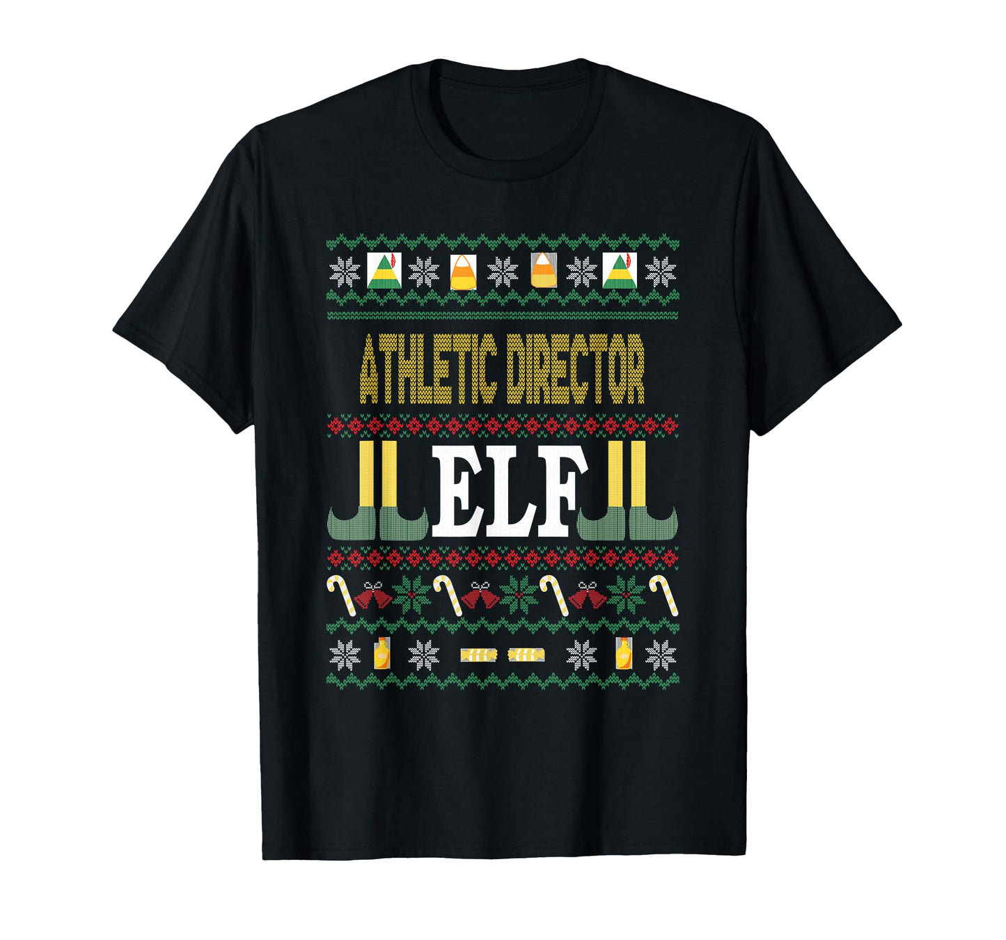 Athletic Director Elf Funny Christmas Gift T-Shirt