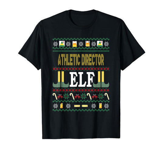 Athletic Director Elf Funny Christmas Gift T-Shirt