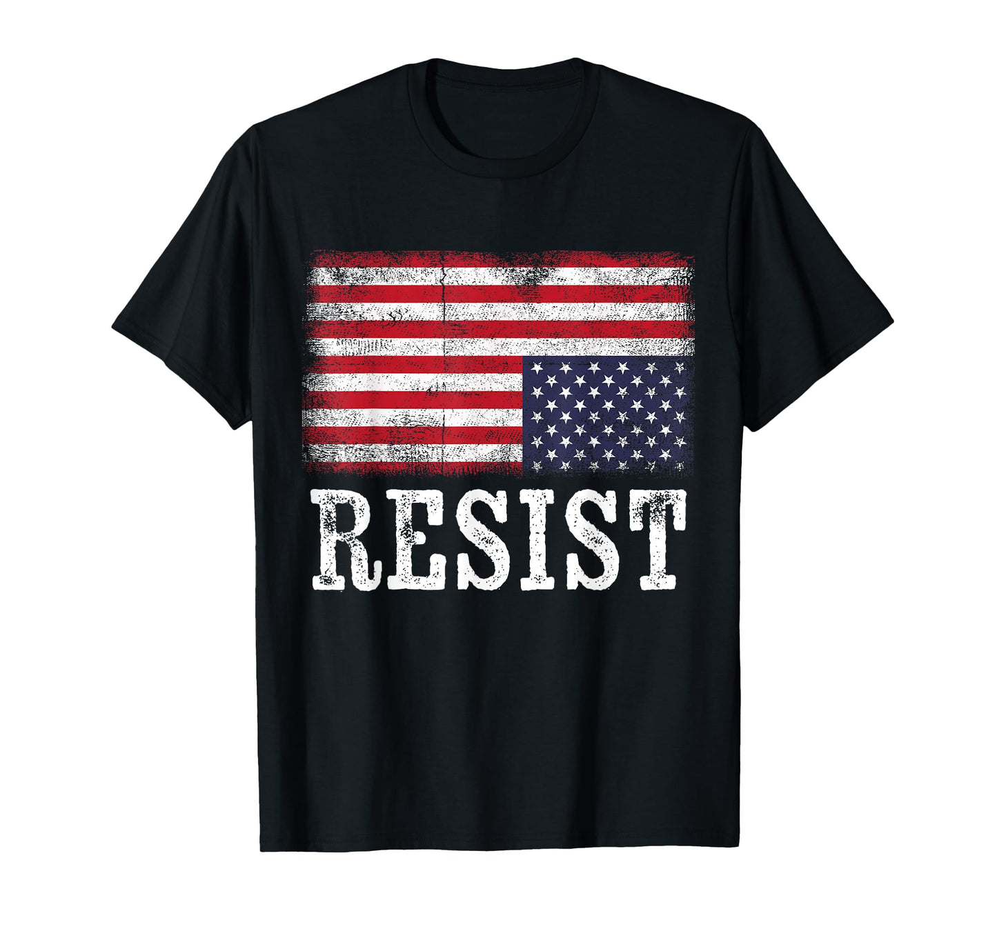 Upside Down American Flag Resist Distress United States USA T-Shirt