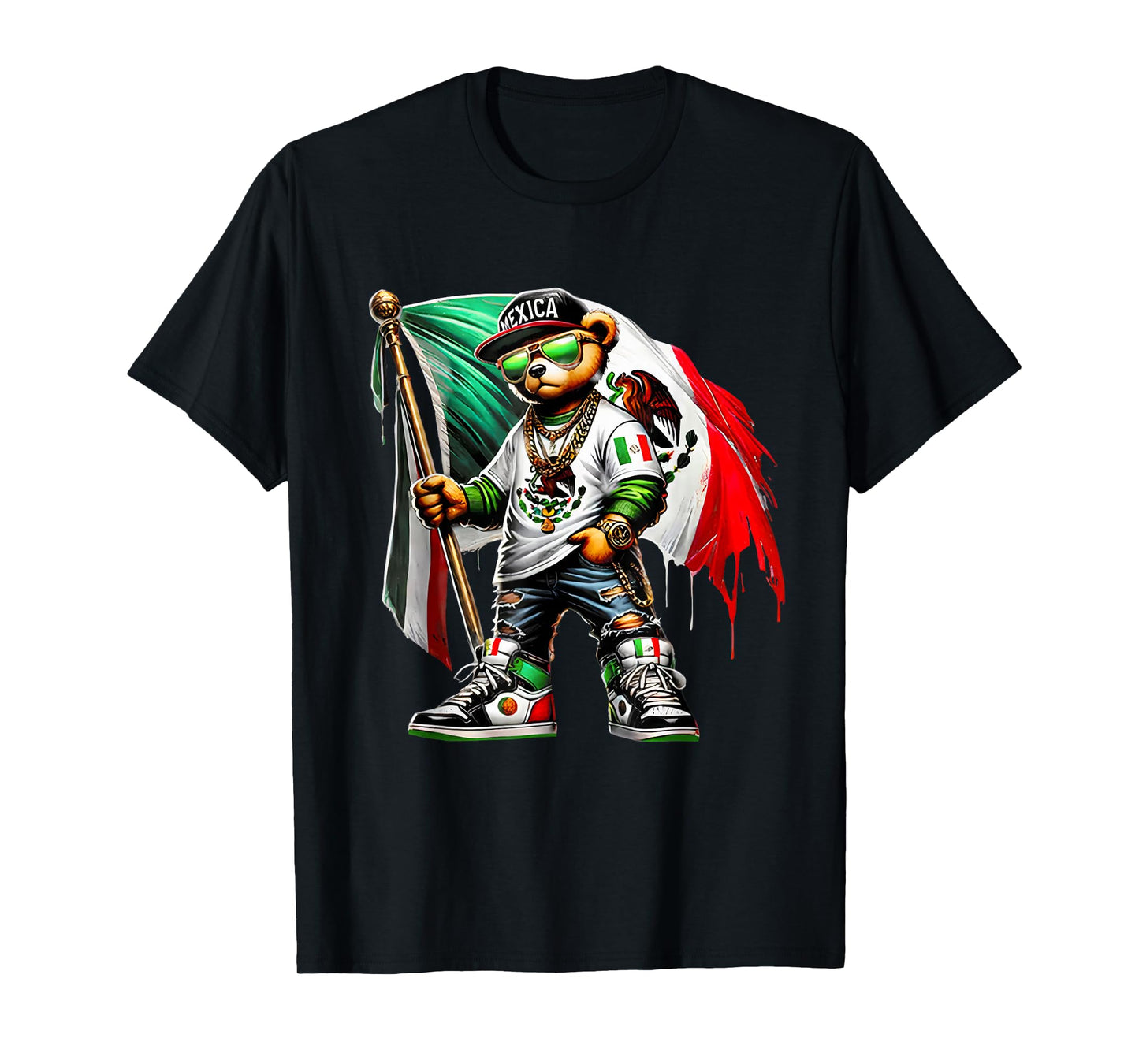 Mexican Bear Flag Swag Style T-Shirt