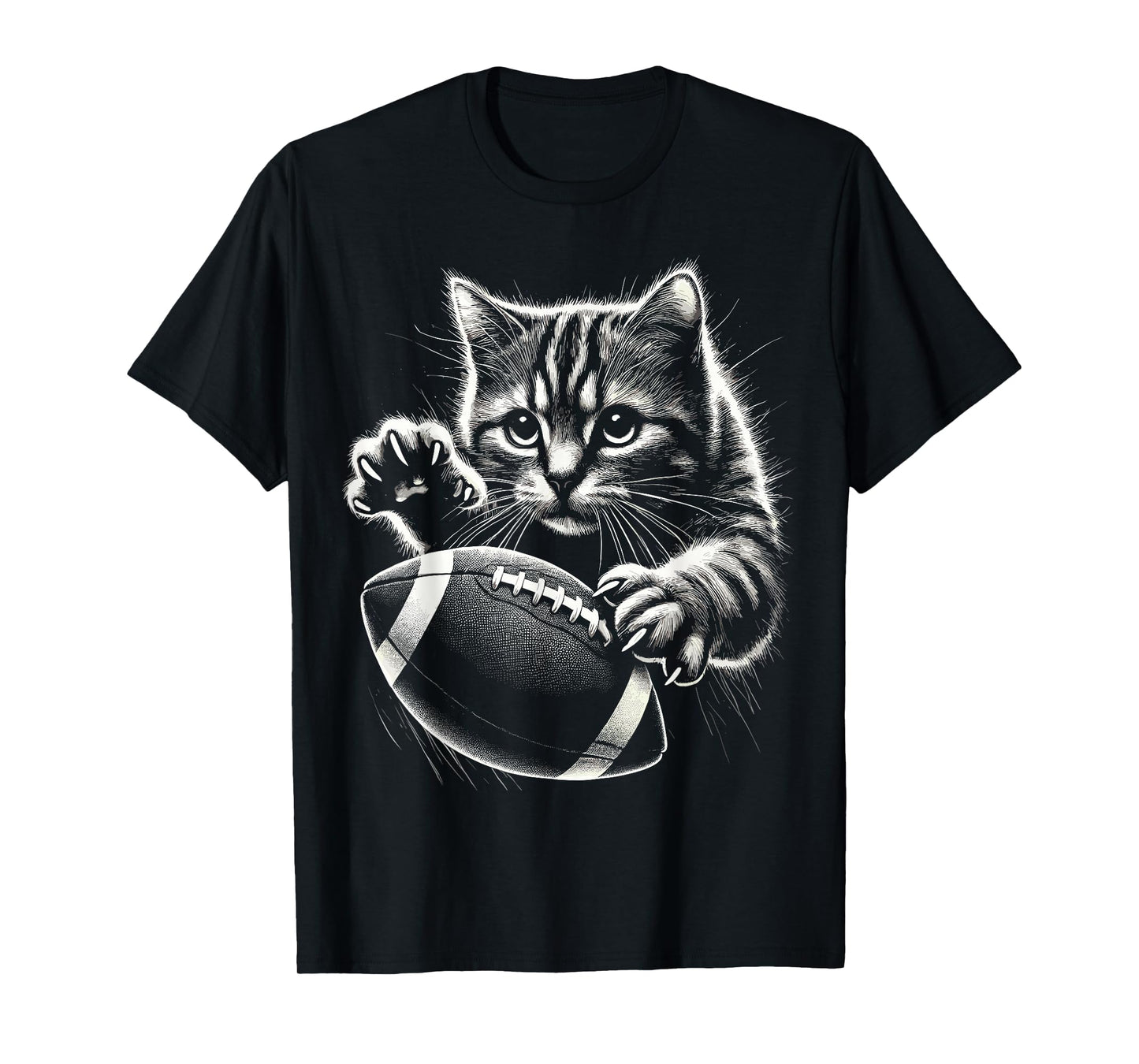 American Football Funny Cat T-Shirt