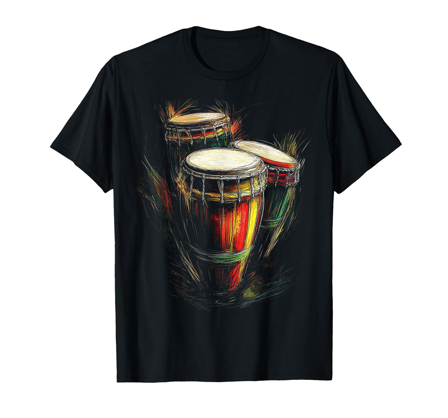 Congas Music Instrument Motif Artwork Congas T-Shirt