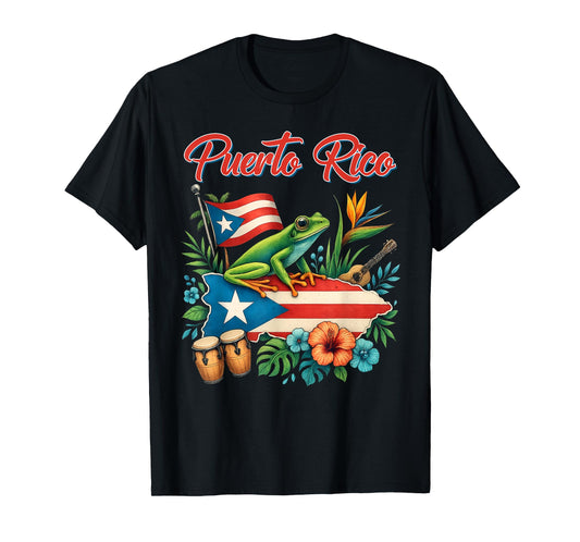 Puerto Rico Flag Hispanic Heritage Month Boricua Rican Retro T-Shirt