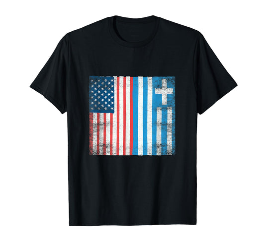 Greece Flag Shirt Men Women Kid Gift Greek American US Pride
