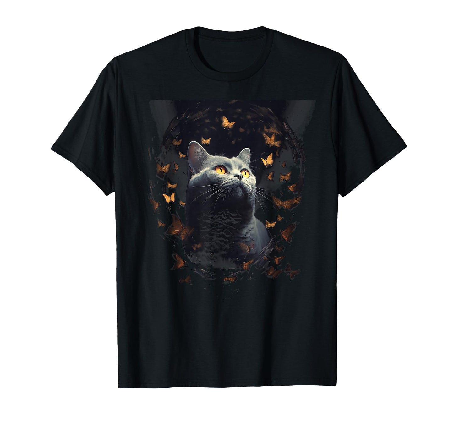 Chartreux Cat Eyes Kitty Kitten Cat Artwork Cat Face T-Shirt