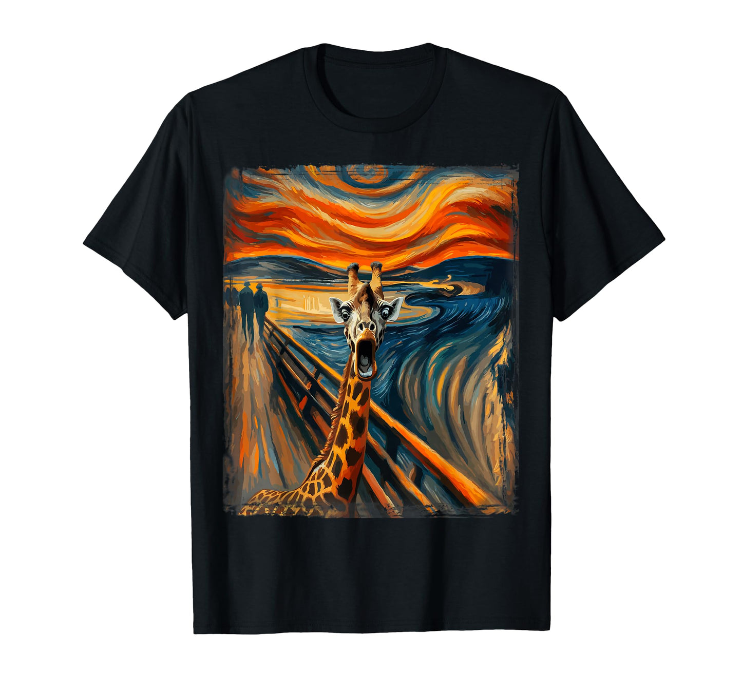 Artist Scream Parody Funny Animal Painting Art Humor Giraffe T-Shirt