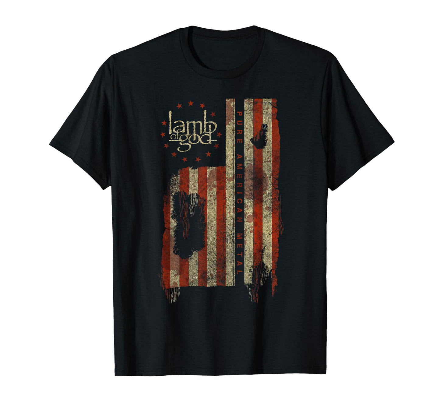 Lamb of God – Pure American Metal Flag T-Shirt Small