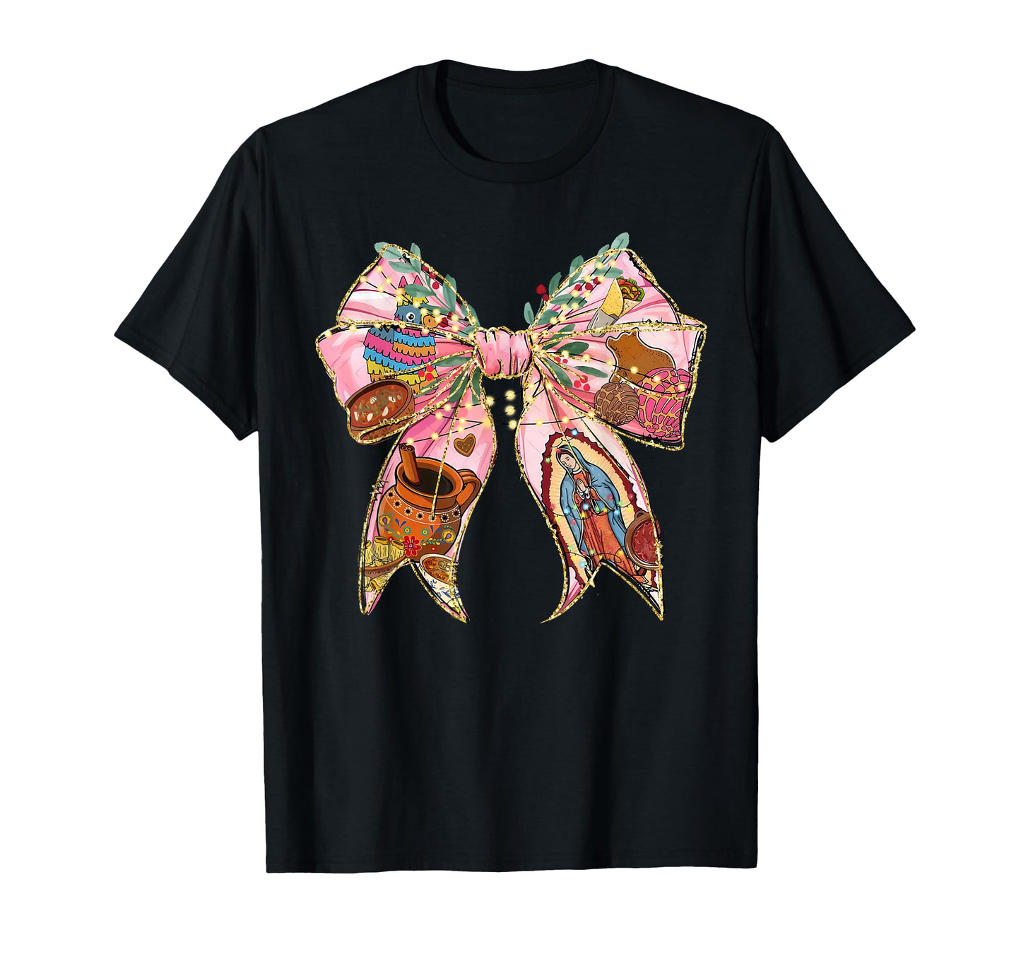 Coquette Christmas Tis The Season Mexican Xmas Bow Spanish T-Shirt