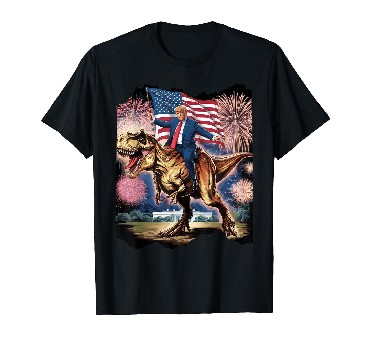 Donald Trump T Rex Dinosaur White House US America President T-Shirt