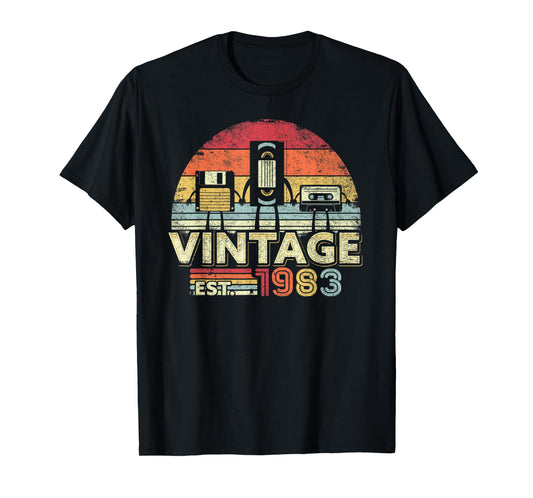 1983 Shirt. Birthday Vintage T-Shirt. Retro Vintage Tee T-Shirt