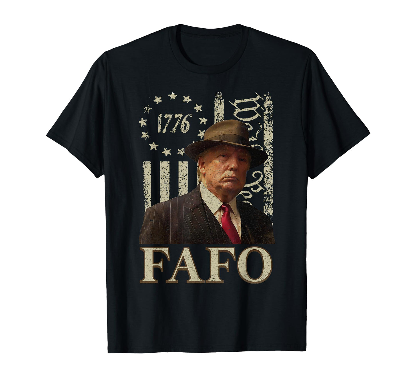 Trump Fafo, Funny Fafo Trump American Flag T-Shirt