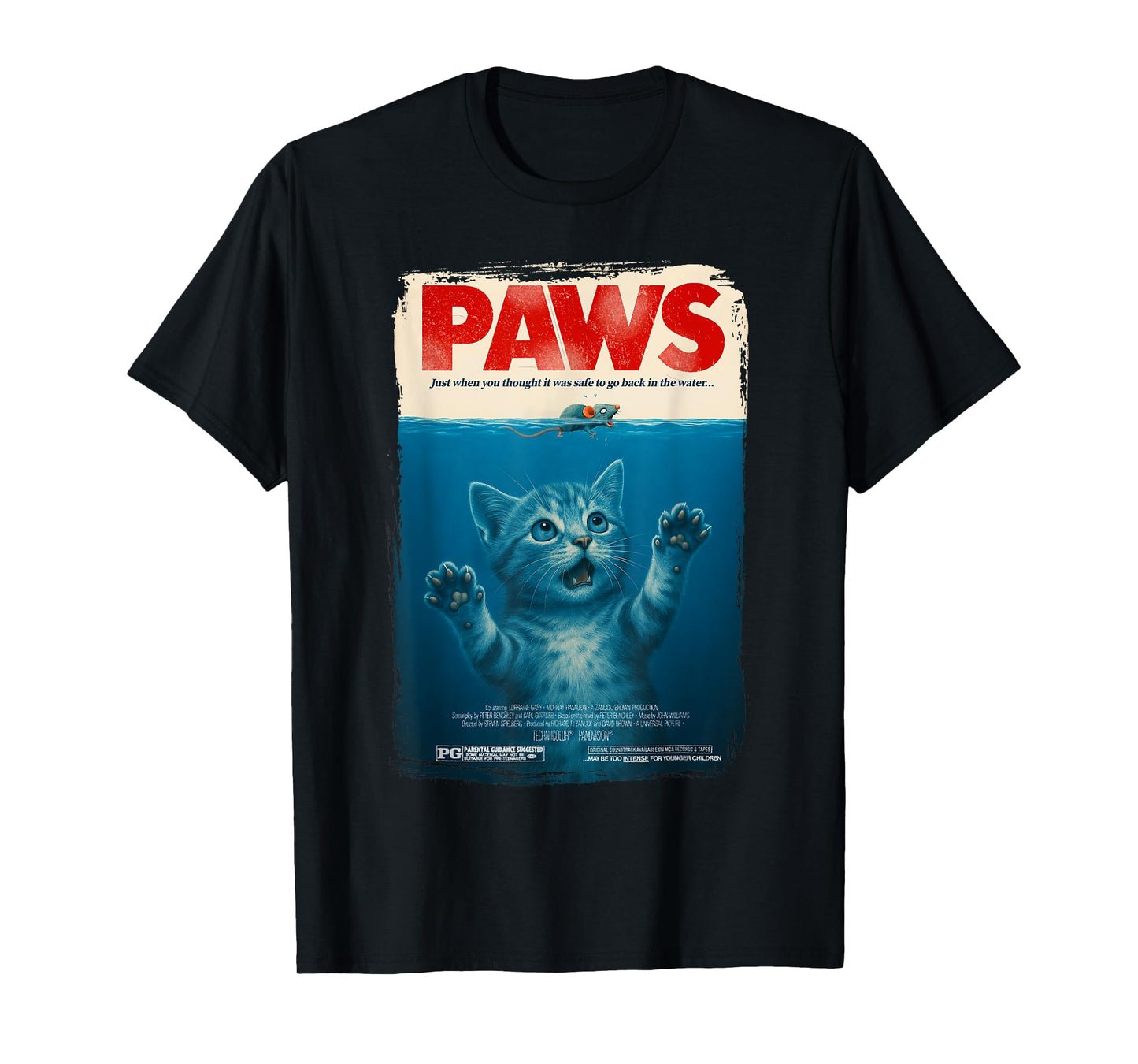 Retro Vintage Kitten Cat Paws Tee - Funny PAWS Cat Men Women Kids T-Shirt