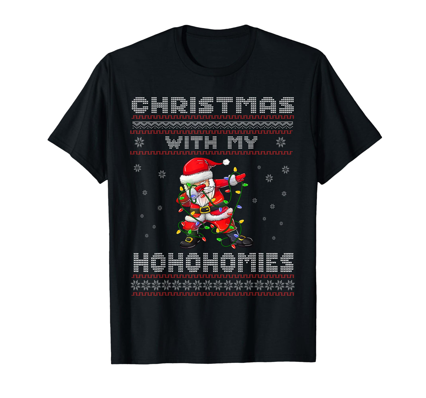 Funny Christmas With My Ho Ho Homies - Family Dabbing Santa T-Shirt