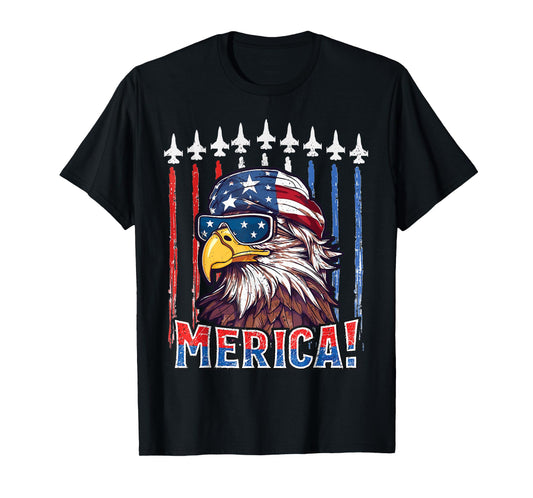 Merica Eagle 4th of july Patriotic freedom Eagle mullet T-Shirt