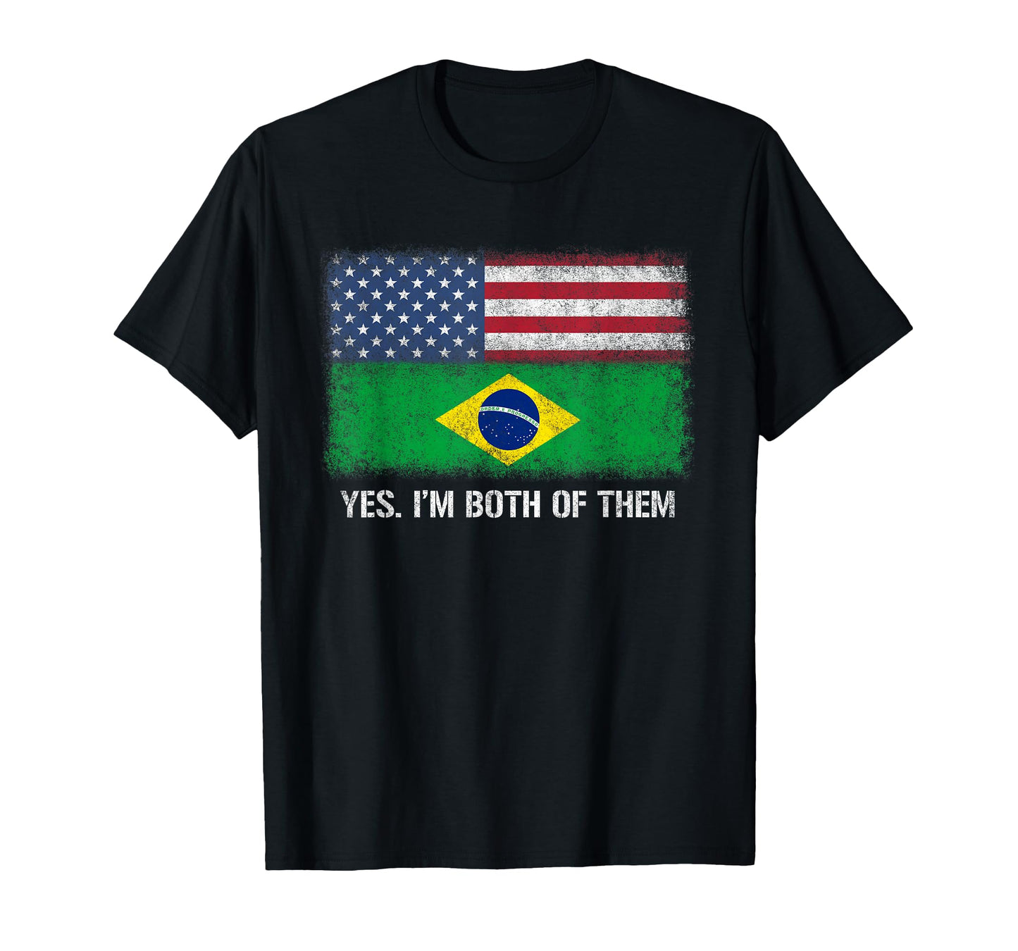 Usa Brazil Brazilian American Flag Dual Citizen Citizenship T-Shirt for Women Kids Men