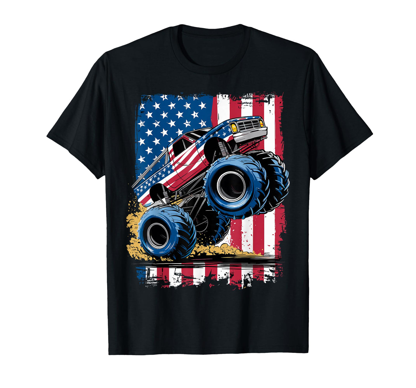 Monster Truck USA Flag American Monster Trucks T-Shirt