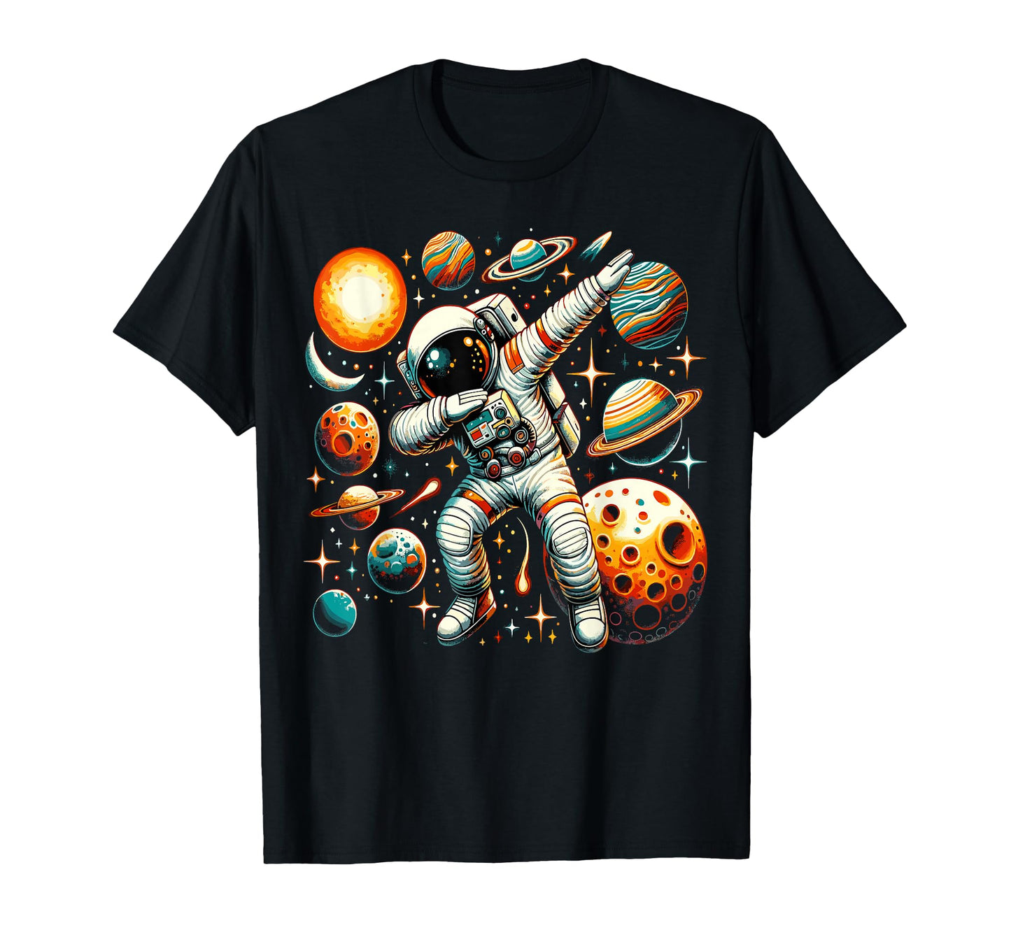 Astronaut Dabbing Planets Astronaut Science Space T-Shirt