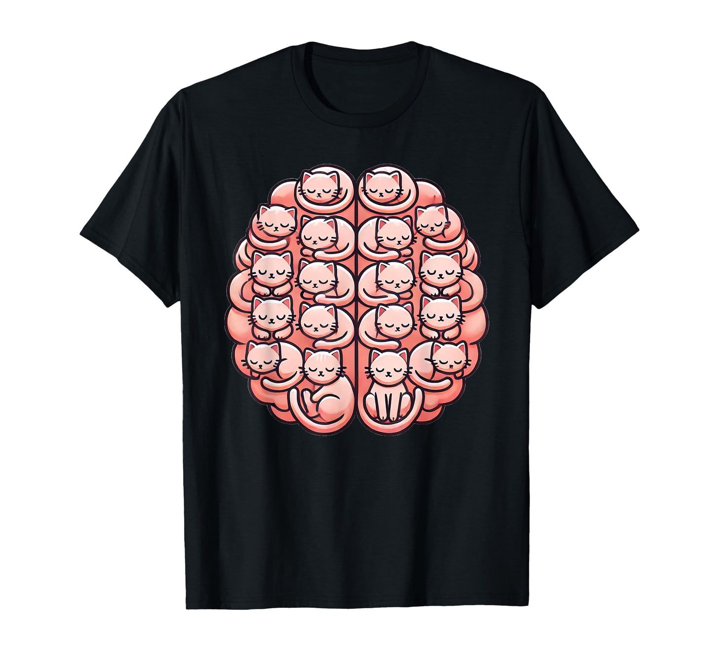 Funny Cat Brain Graphic Neuroscience Neurologist T-Shirt