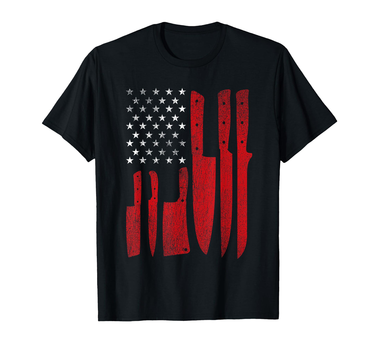 American Flag USA - Butcher Butchery Slaughterer T-Shirt