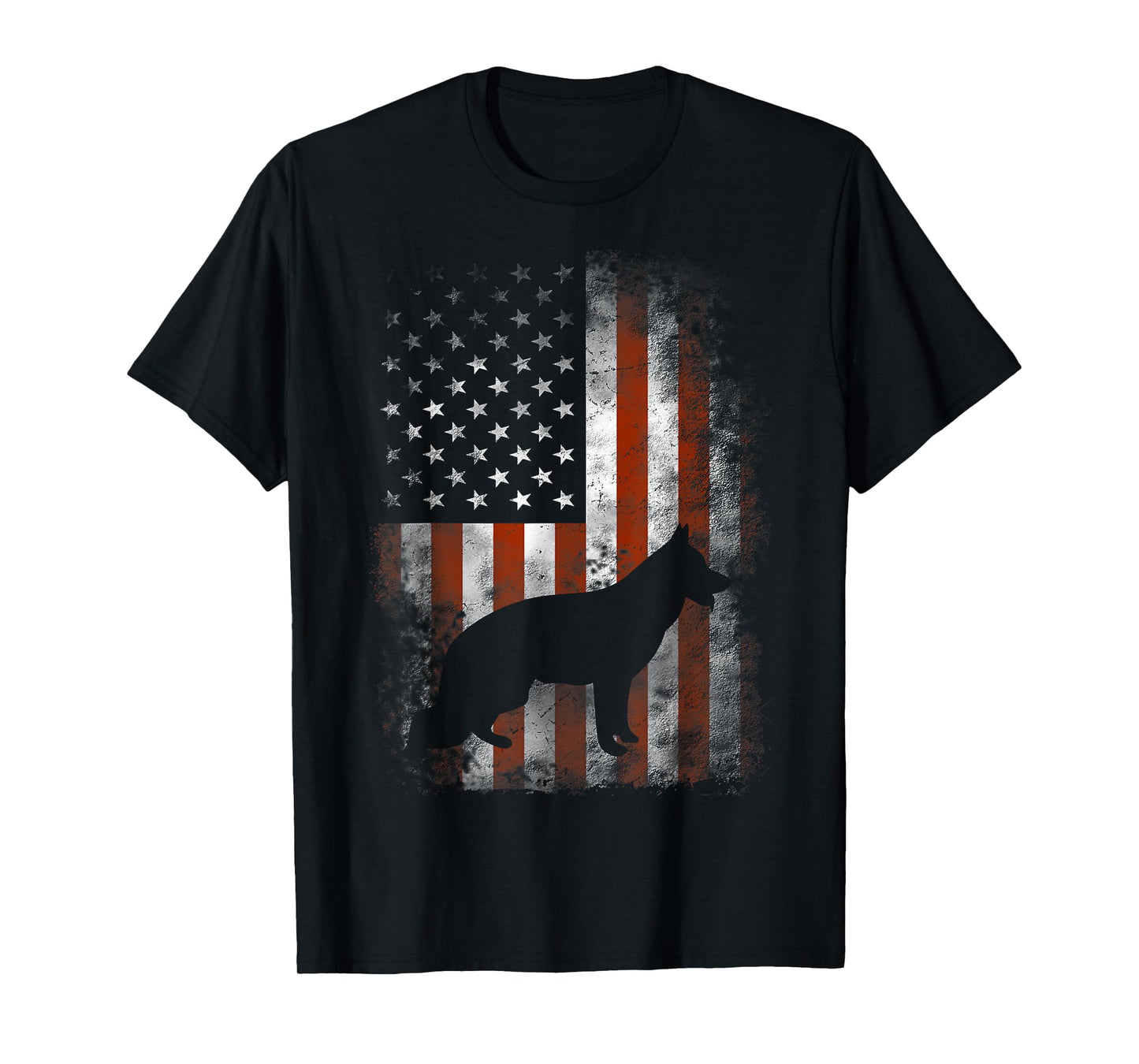 German Shepherd Shirt American Flag USA Patriotic Dog Gift T-Shirt