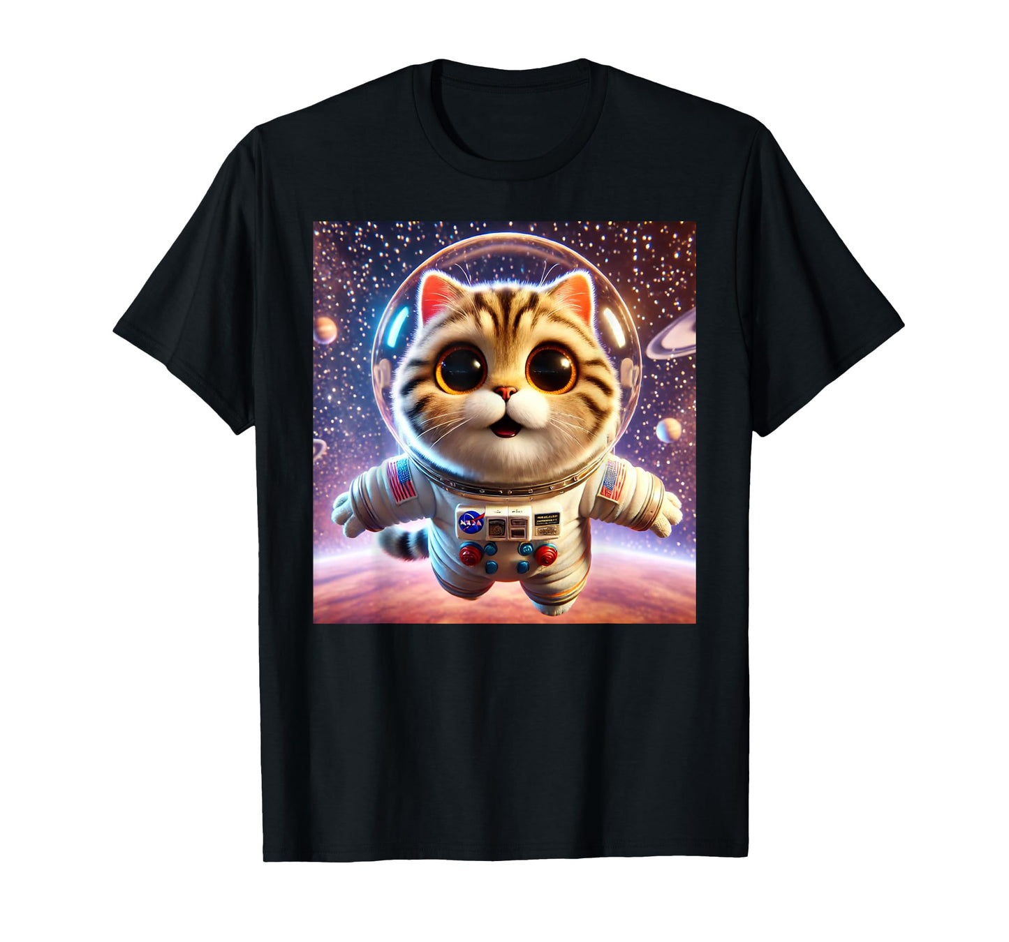 Cat Astronaut, Space Cat, Funny Planets gift Men Women kids T-Shirt