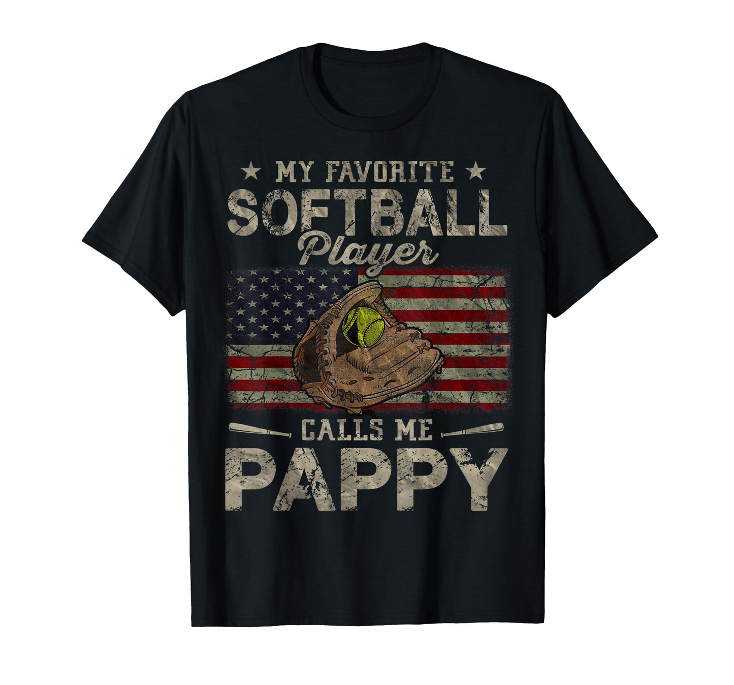 My Favorite Softball Player Calls Me Pappy Father's Day T-Shirt