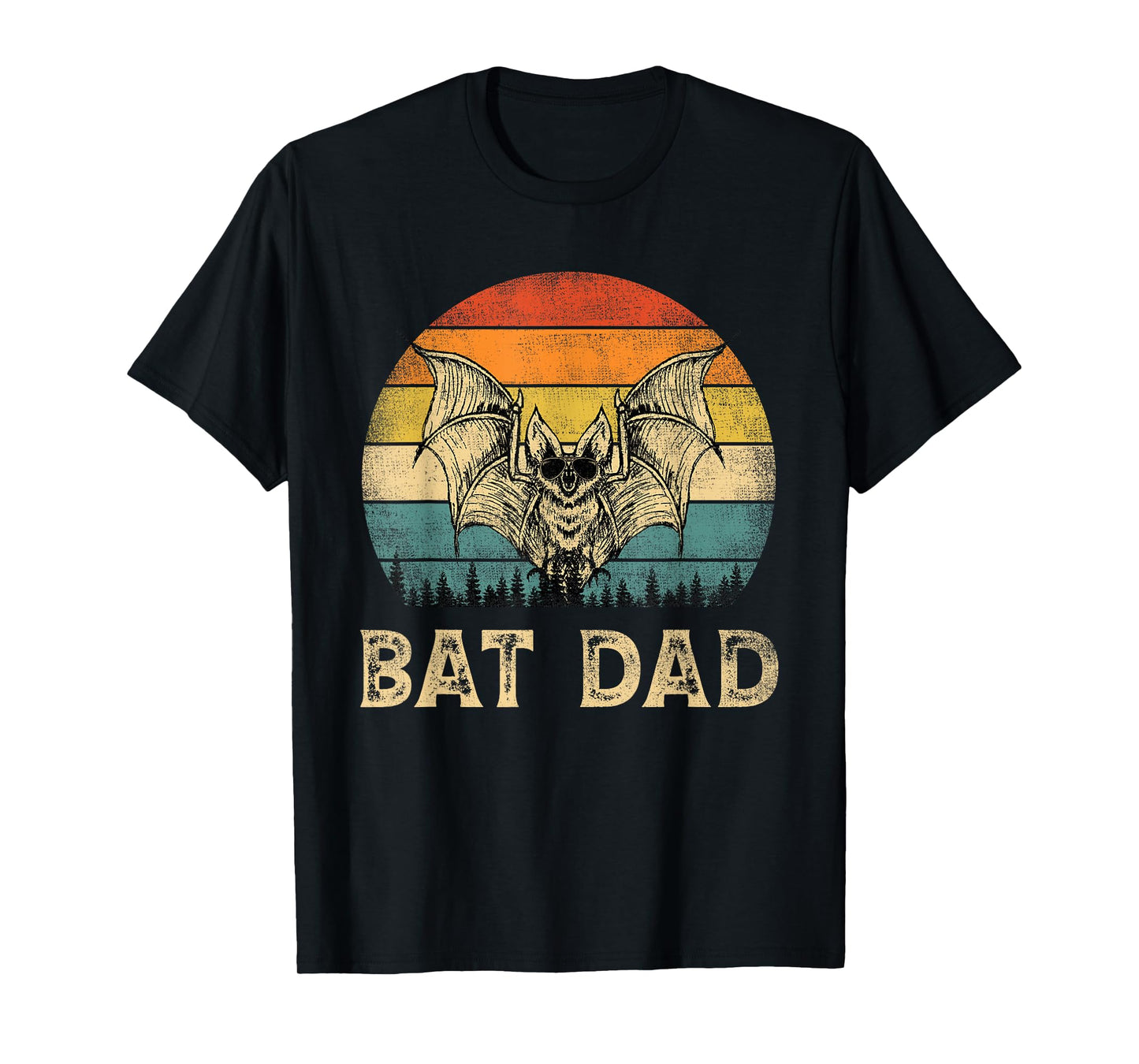 Vintage Bat Dad Bat Lovers Daddy Father's Day T-Shirt