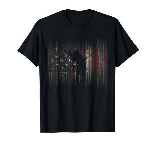 American Flag Golf Apparel - Golf T-Shirt
