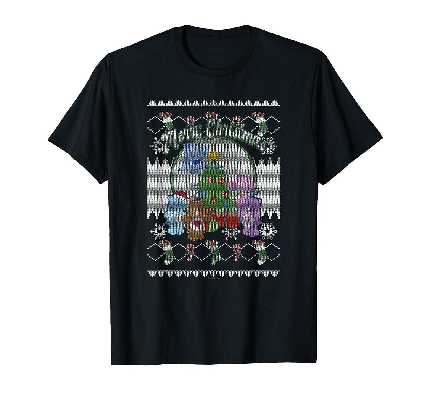 Care Bears Christmas Vintage Ugly Sweater Stocking Stuffers T-Shirt