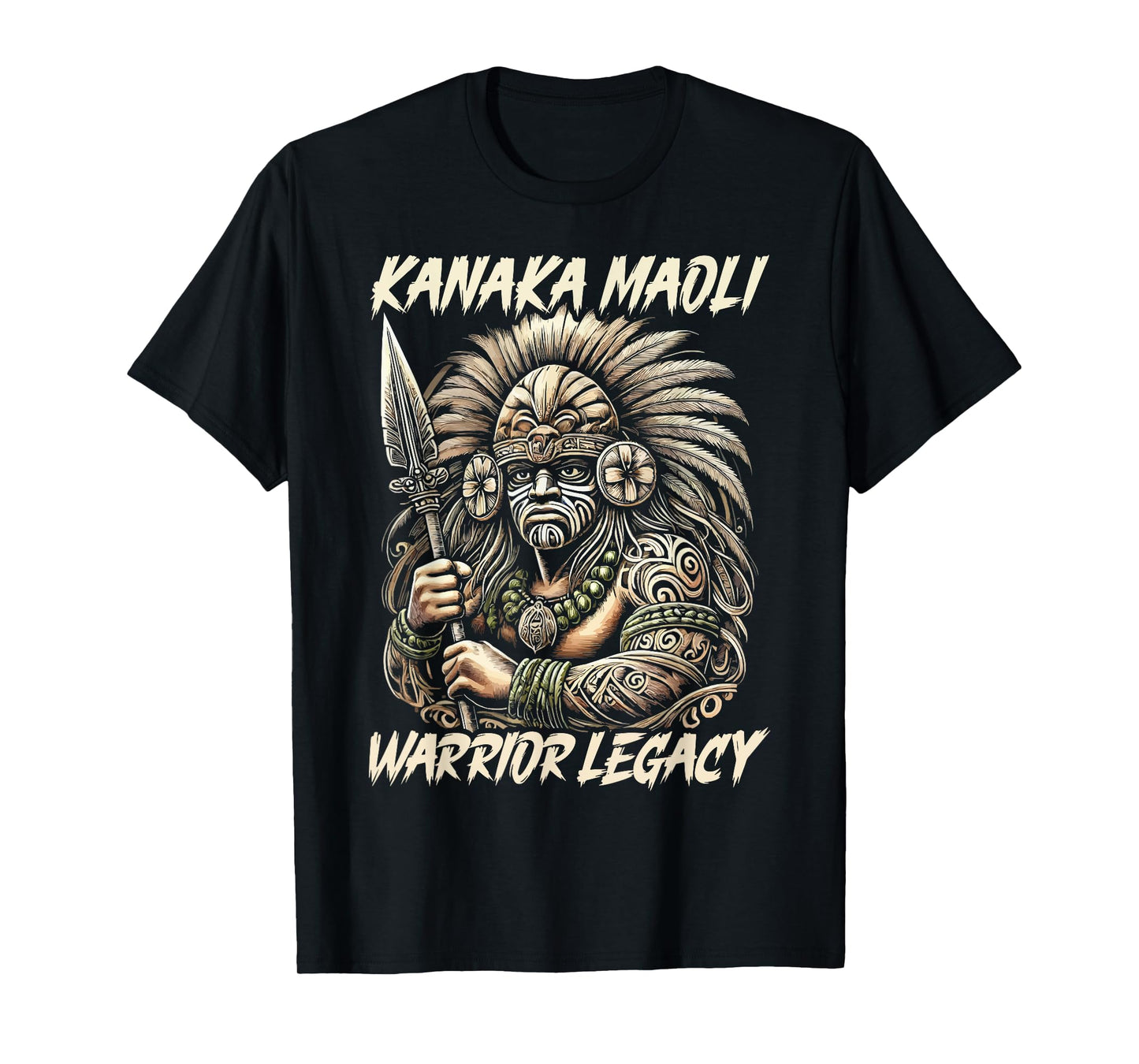 Kanaka Maoli Warrior Native Hawaiian Islands Hawaii Flag T-Shirt