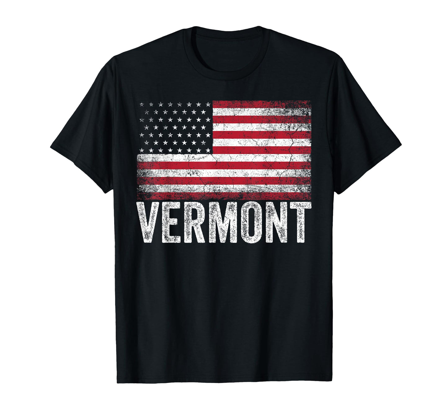 Vermont American Flag 4th of July Vintage Men Women USA T-Shirt