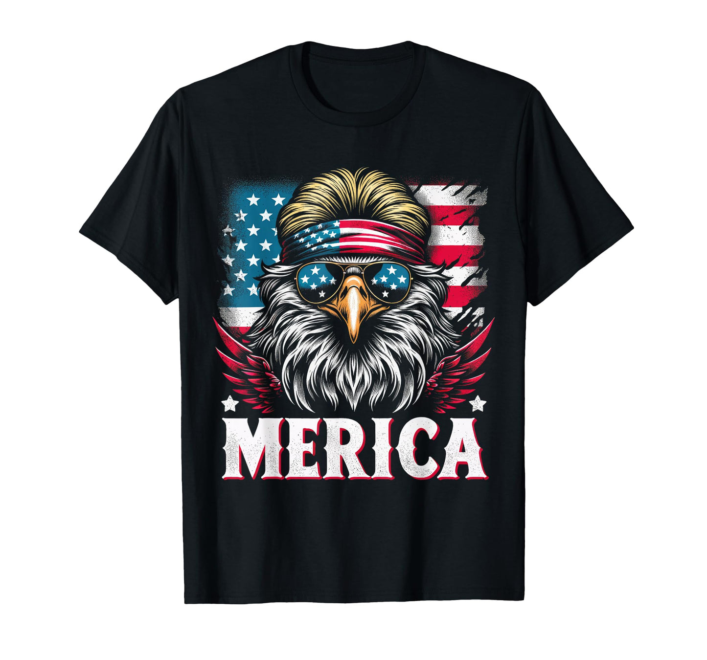4th of July Patriotic Funny Eagle July 4th USA Merica T-Shirt