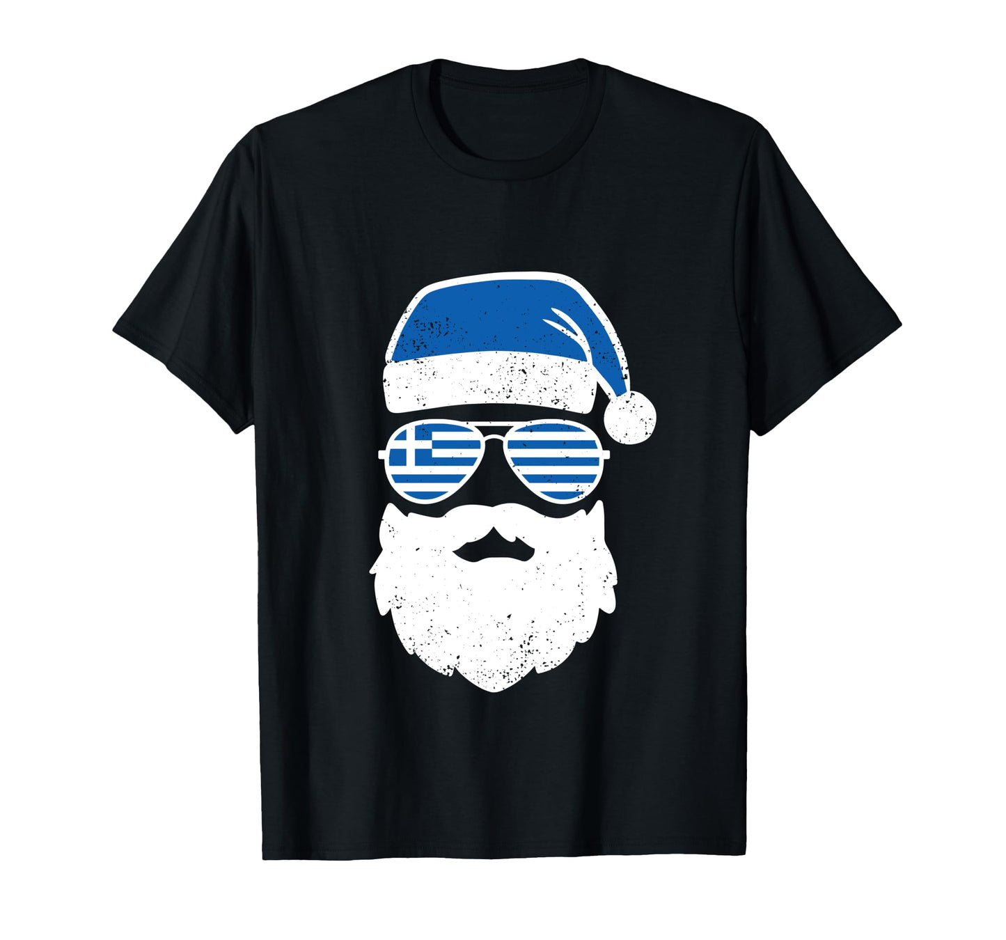Greek Orthodox Christmas Santa Claus Greece Flag Greek Long Sleeve T-Shirt