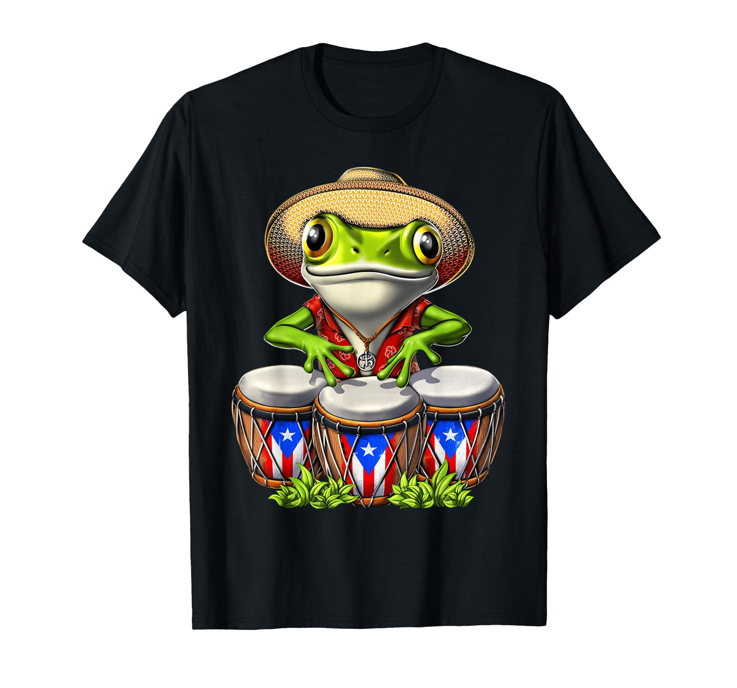 Puerto Rico Coqui Frog Boricua Puerto Rican Flag Taino T-Shirt