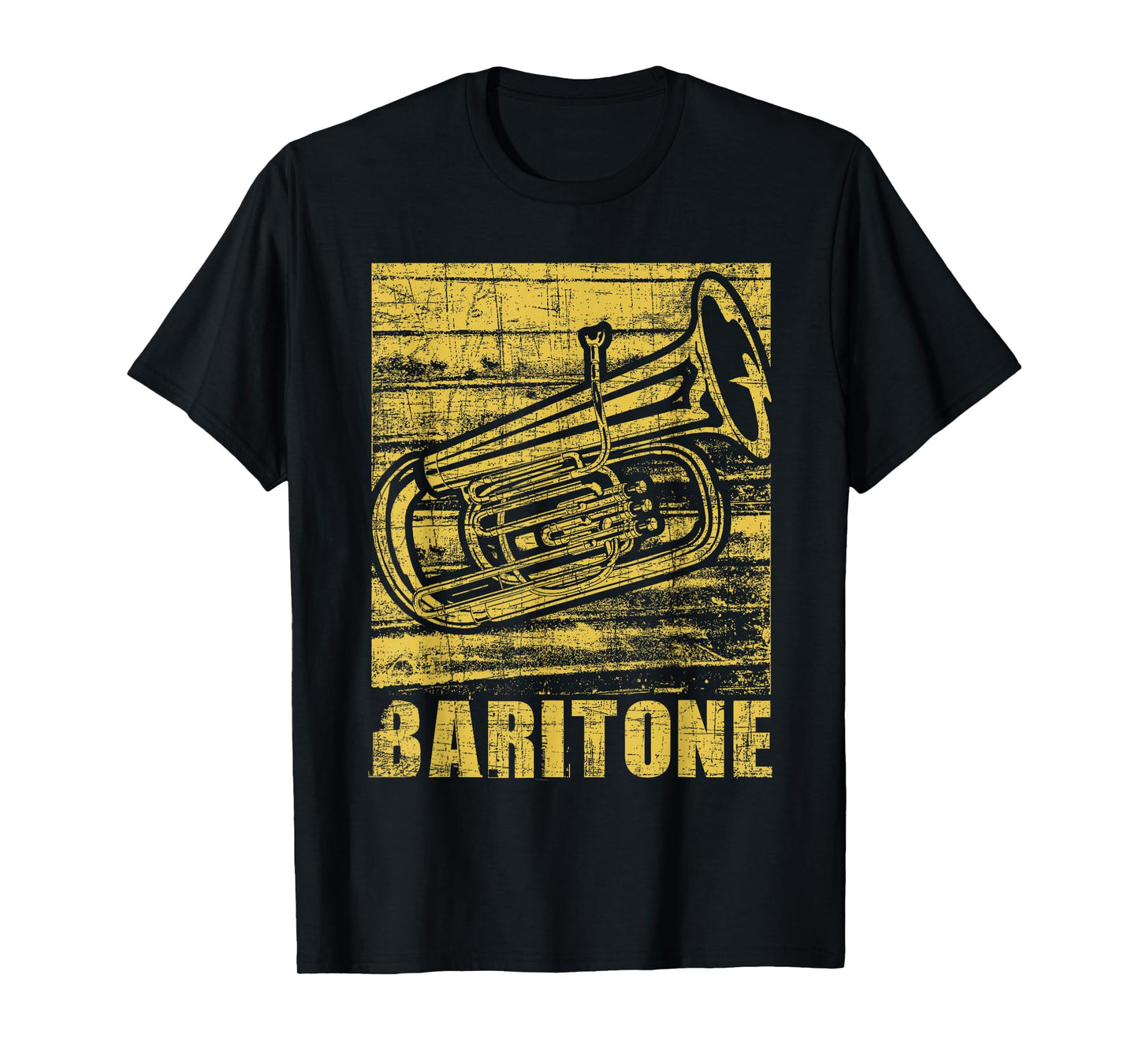 Baritone - Distressed Euphonium Lover Marching Bandmaster T-Shirt