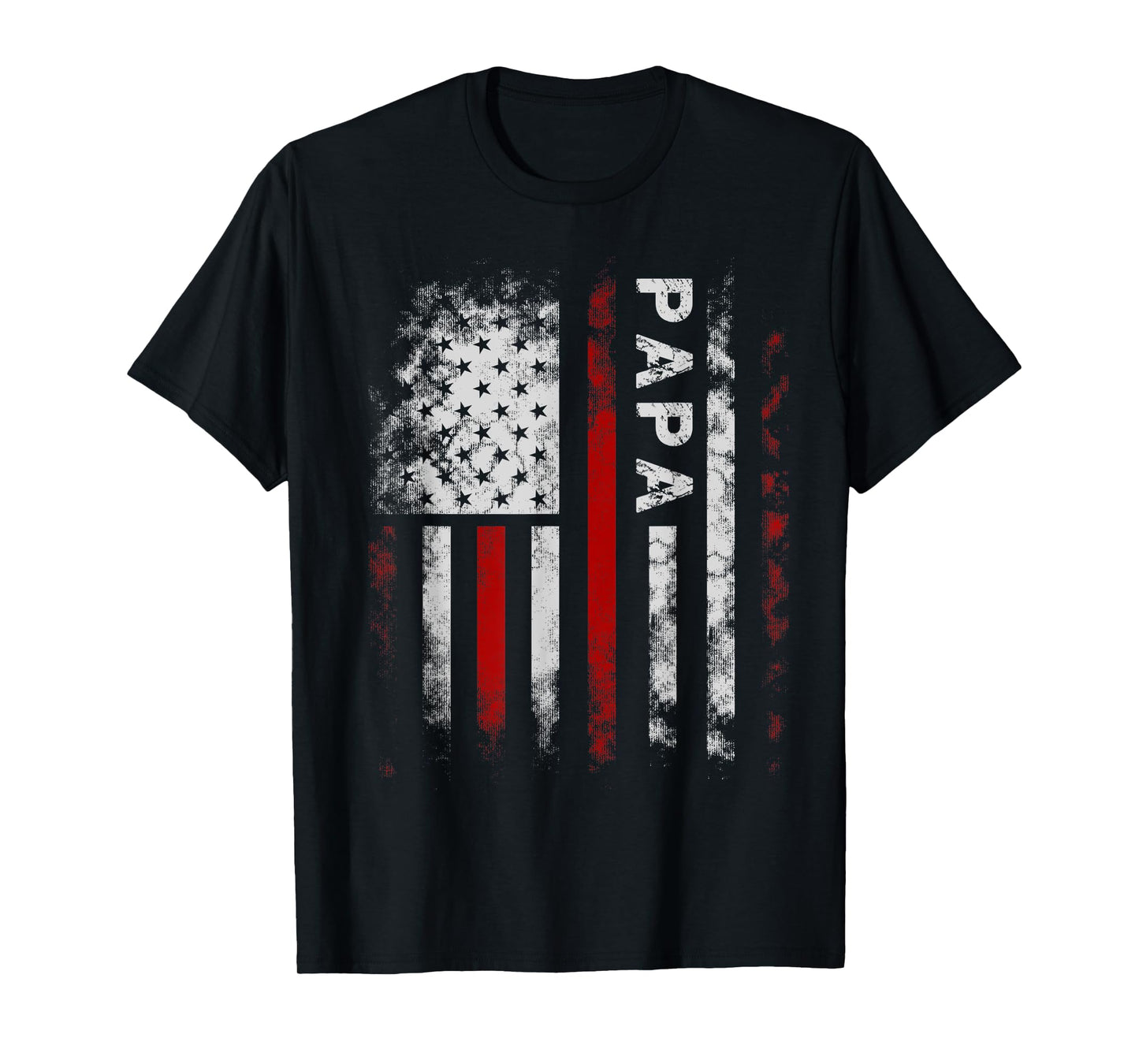Papa American Flag Father's Day 4th of July Grandpa T-Shirt
